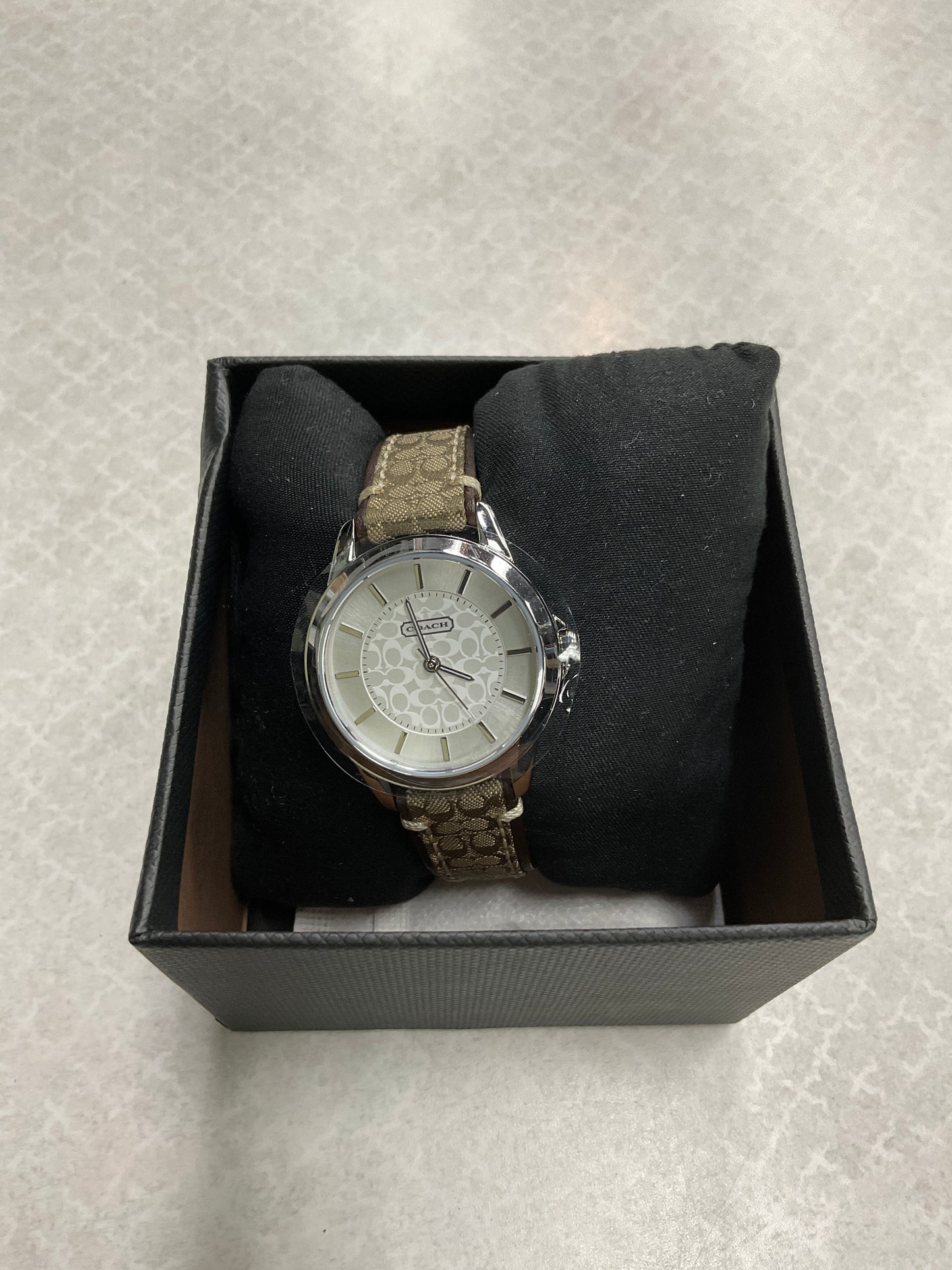 Watch Designer By Coach In Brown & Silver