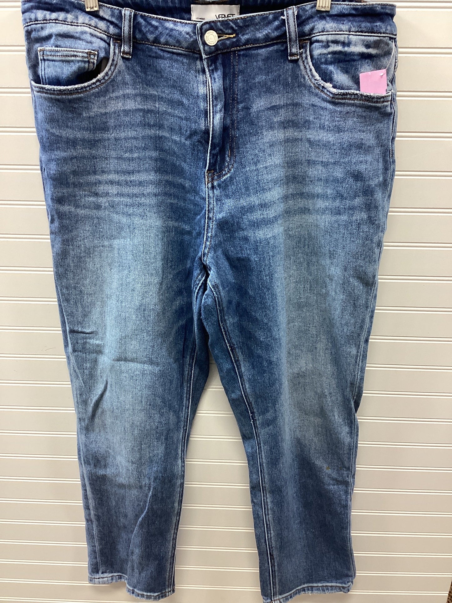 Jeans Straight By Vervet In Blue Denim, Size:12