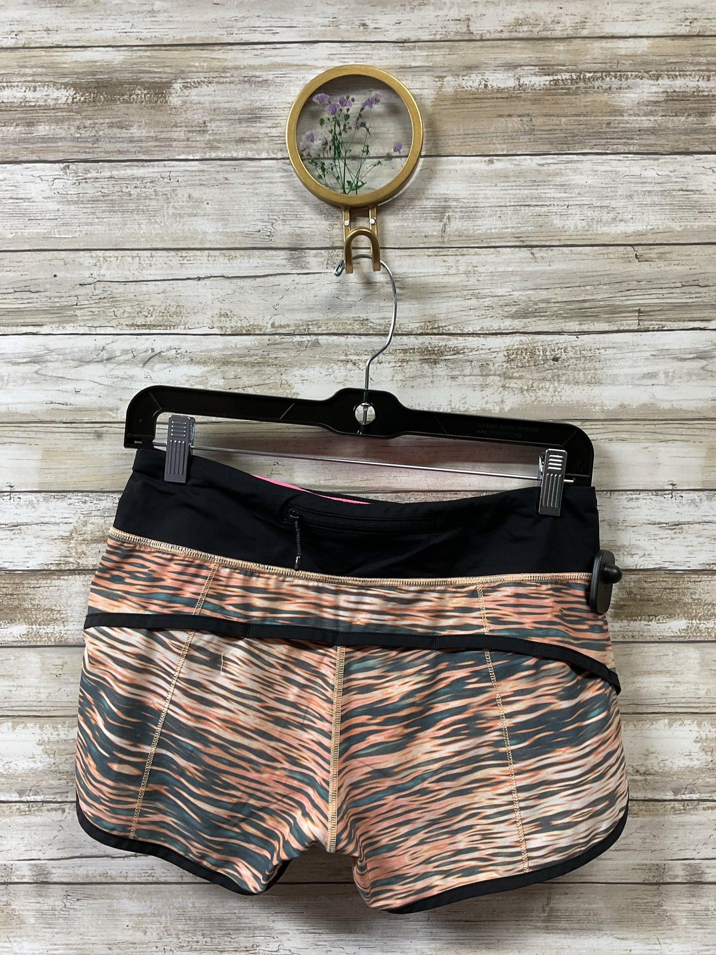 Athletic Shorts By Lululemon In Orange, Size:4