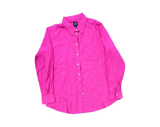 Blouse Ls By Gap In Pink, Size:M