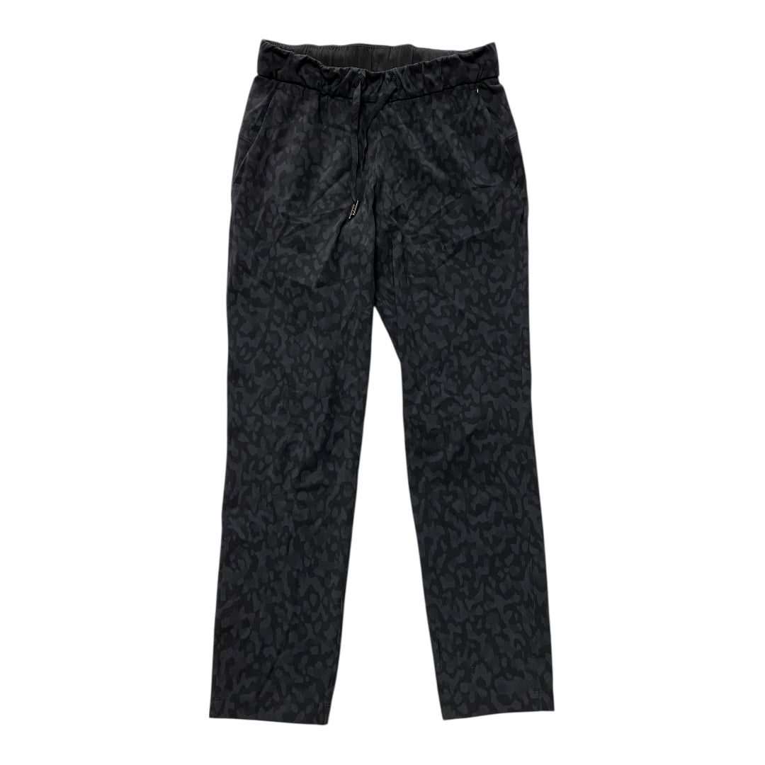 Athletic Pants By Lululemon In Black & Grey, Size:4