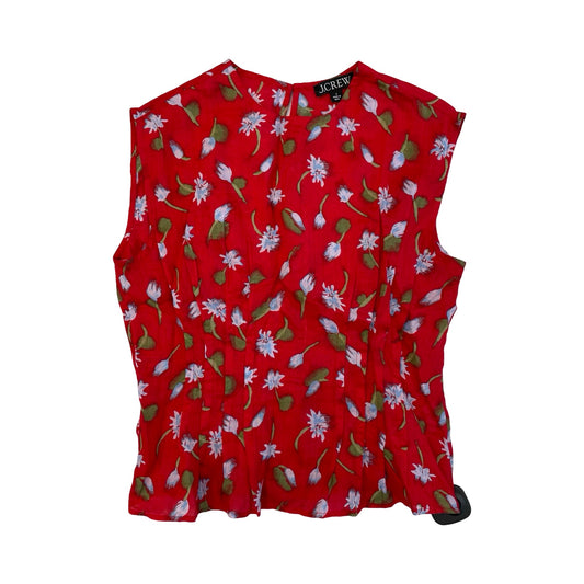 Top Sleeveless By J. Crew In Red, Size:2