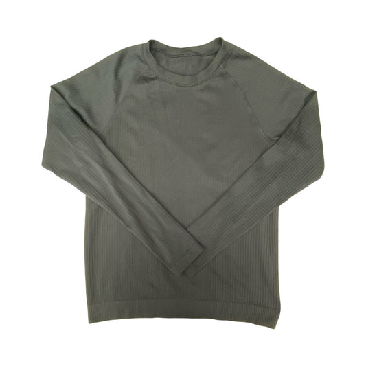 Athletic Top Ls Crewneck By Lululemon In Black, Size:L