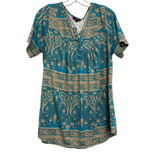 Top Ss By Folunsi In Teal, Size:1X
