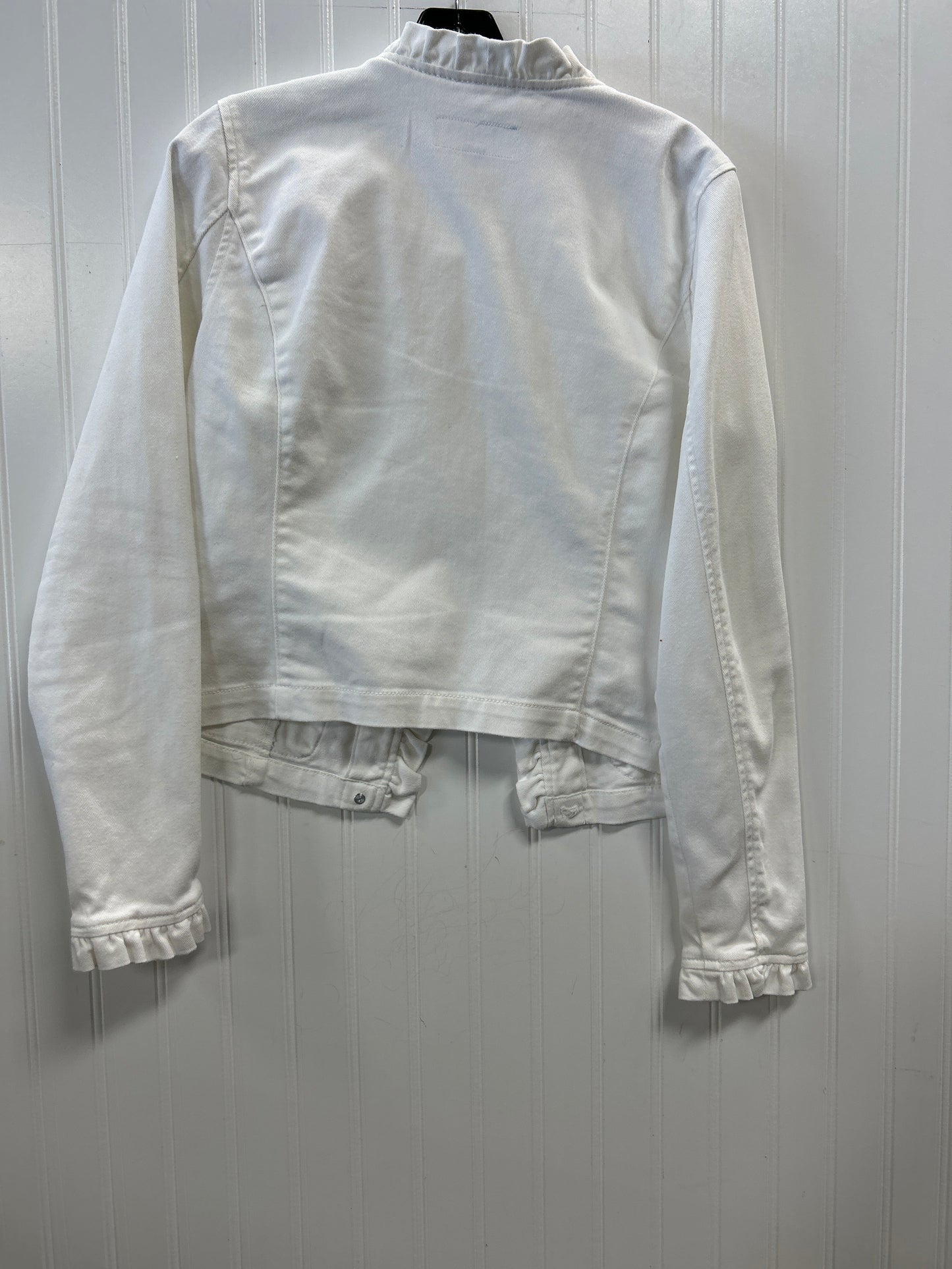Jacket Denim By Draper James Rsvp In White Denim, Size:M