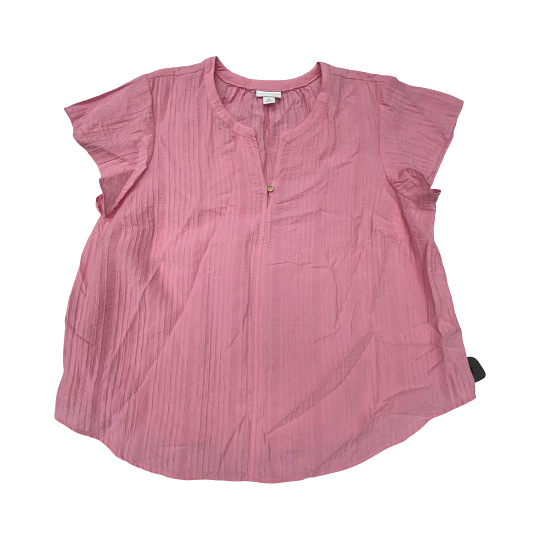 Top Ss By Liz Claiborne In Pink, Size:1X