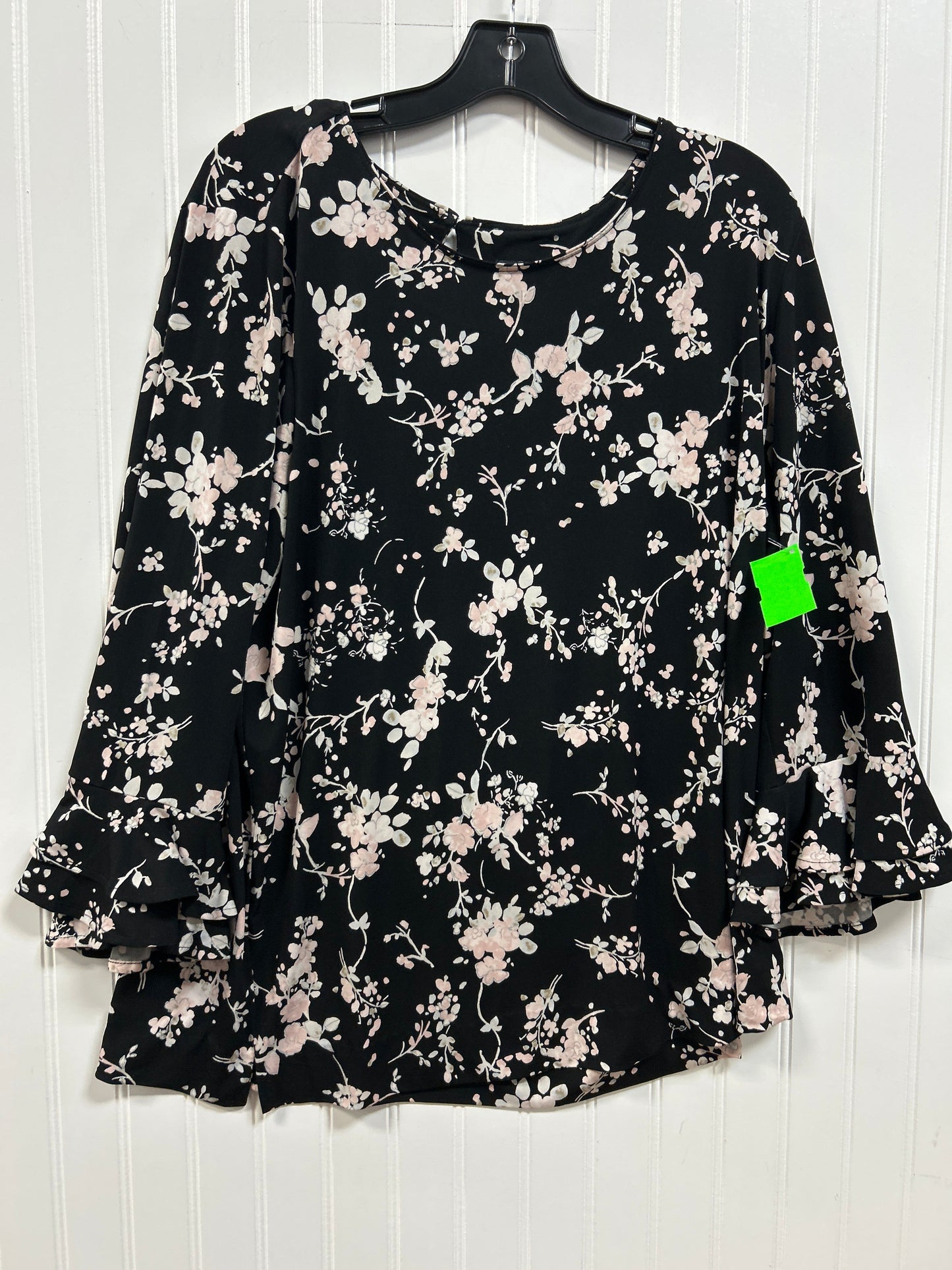 Top Ls By Karl Lagerfeld In Black, Size:1X
