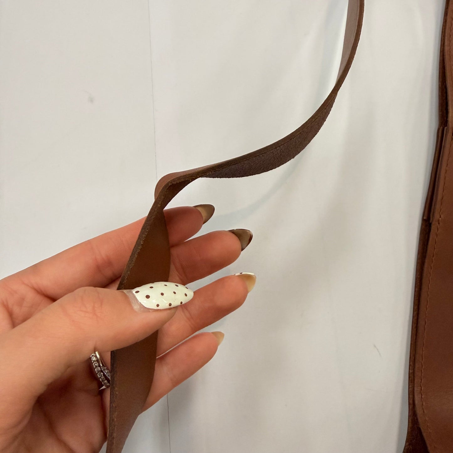 Handbag Leather By Madewell, Size: Medium