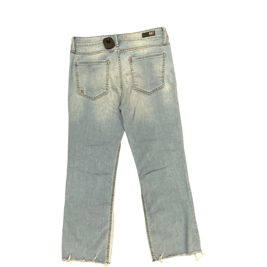 Jeans Flared By Kut In Blue Denim, Size:6