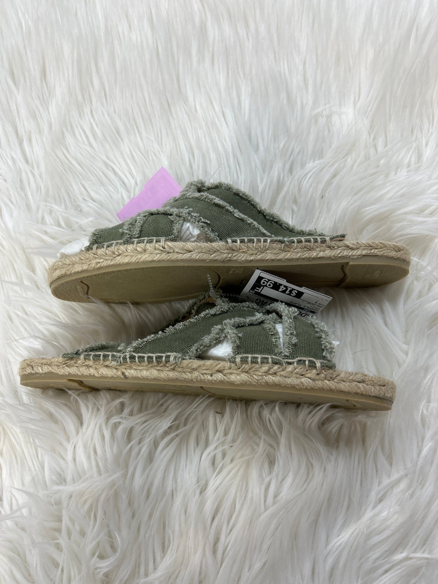 Sandals Flats By Cmc In Green, Size:7