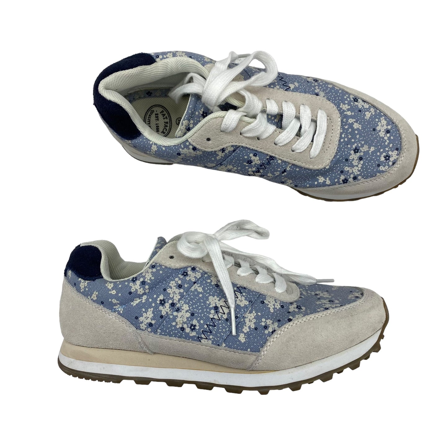 BLUE & WHITE SHOES SNEAKERS by FATFACE Size:7.5