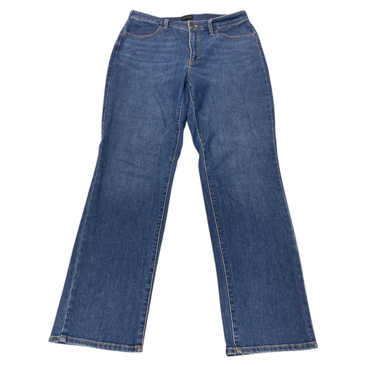 Jeans Straight By Talbots In Blue Denim, Size:12