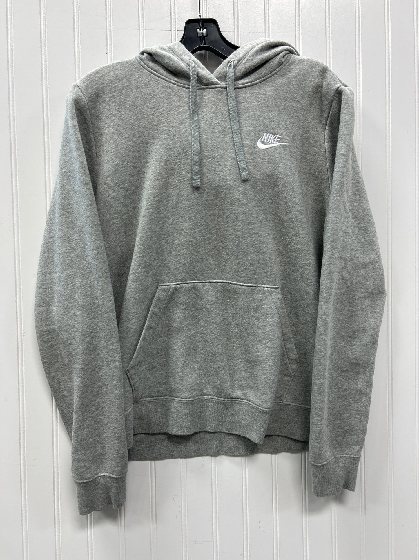 Athletic Sweatshirt Hoodie By Nike Apparel In Grey, Size:M