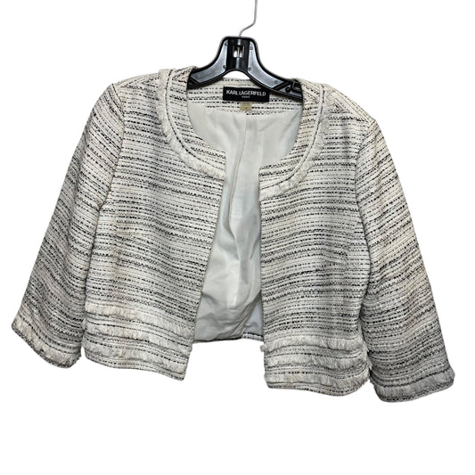 Blazer Designer By Karl Lagerfeld In Black & White, Size:M