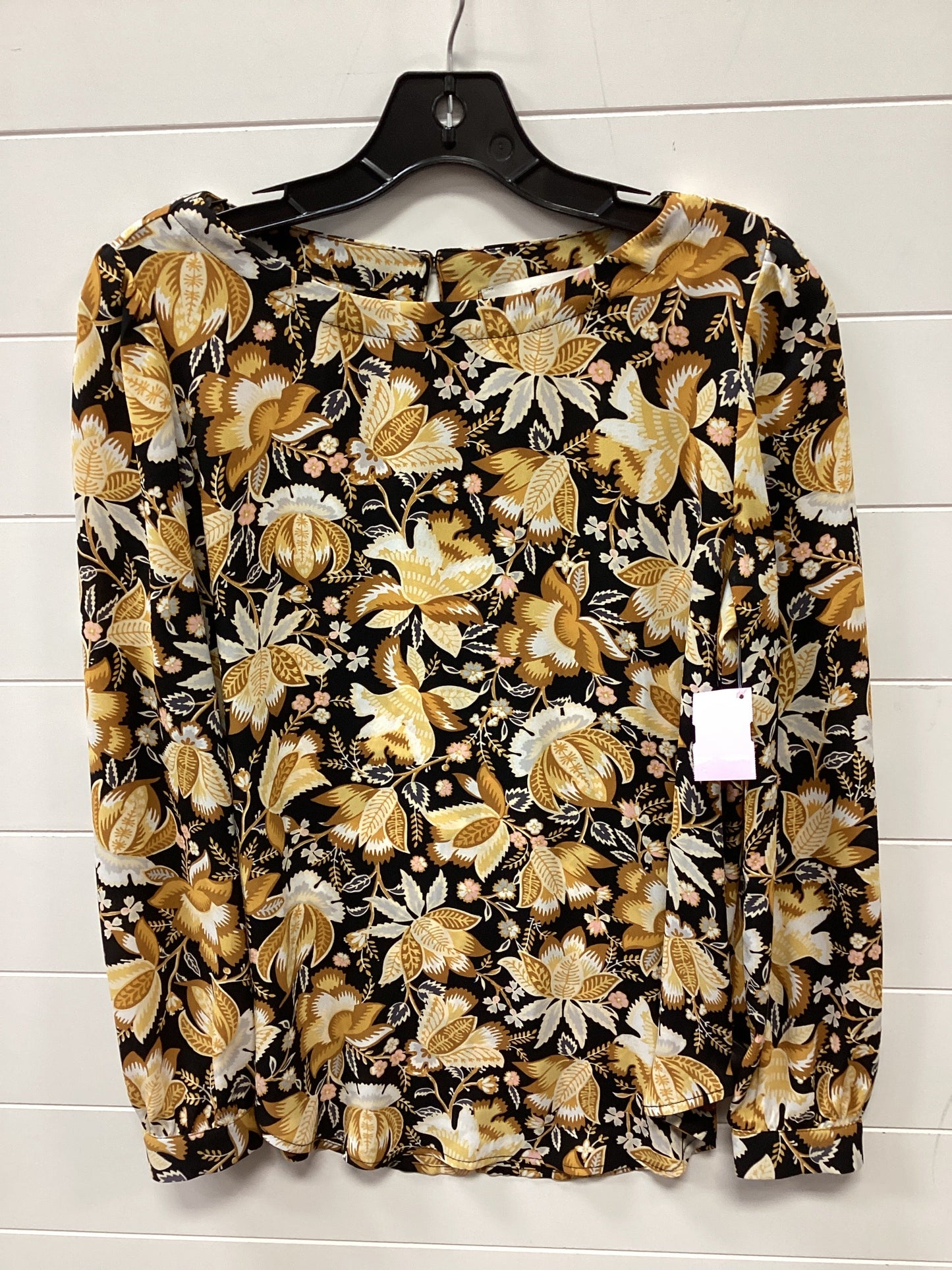 Top Ls By Loft In Black & Yellow, Size:S