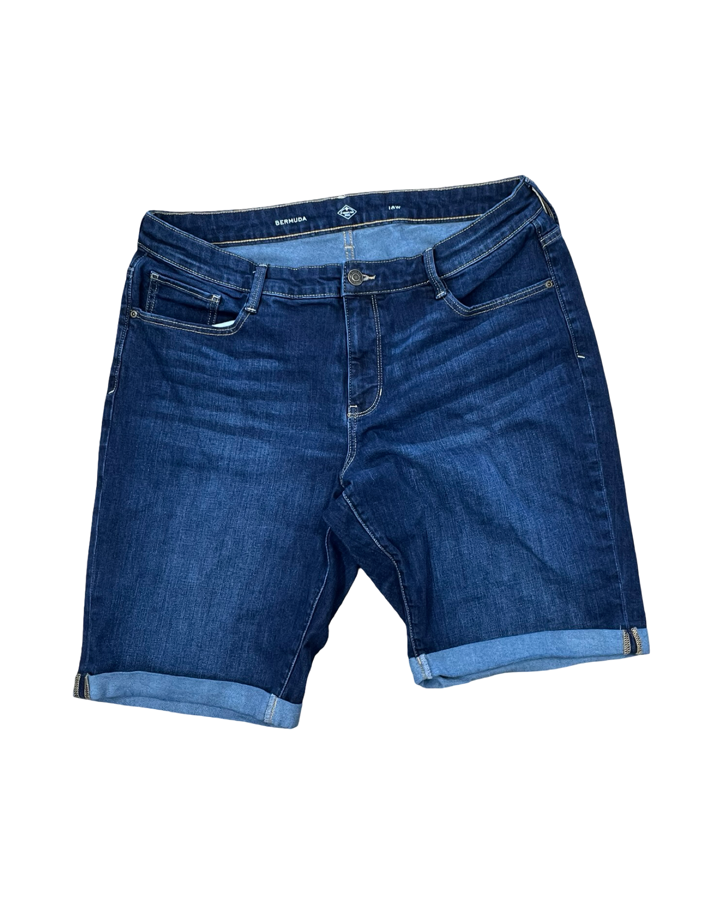 Shorts By St Johns Bay In Blue Denim, Size:18