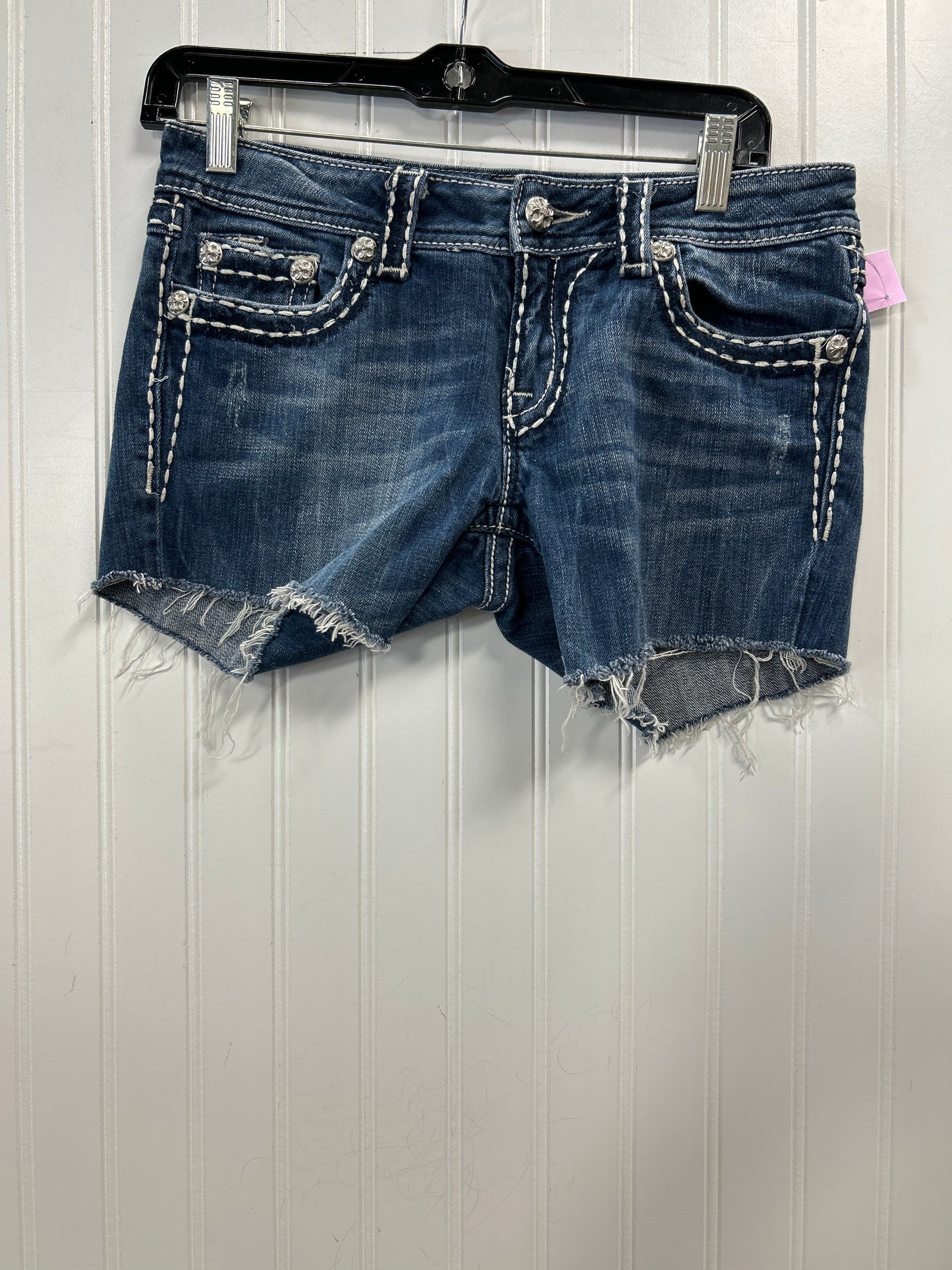Shorts By Miss Me In Blue Denim, Size:6