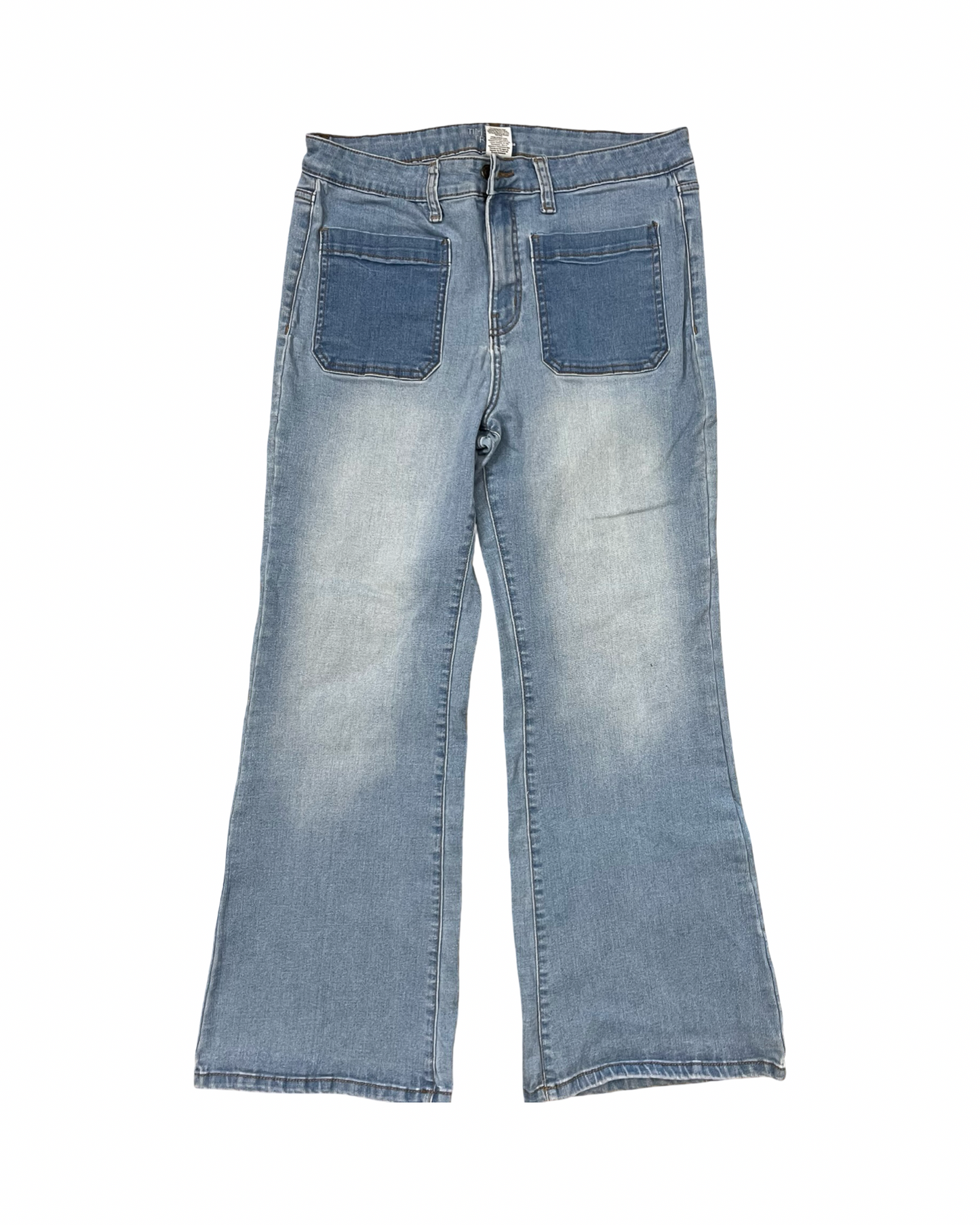 Jeans Straight By Time And Tru In Blue Denim, Size:14