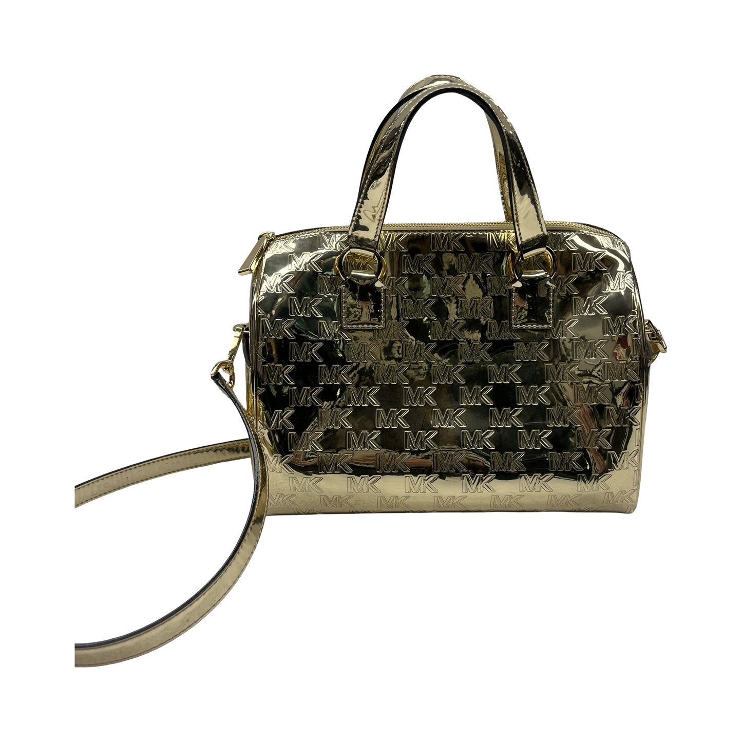 Handbag Designer By Michael Kors In Gold, Size:Large