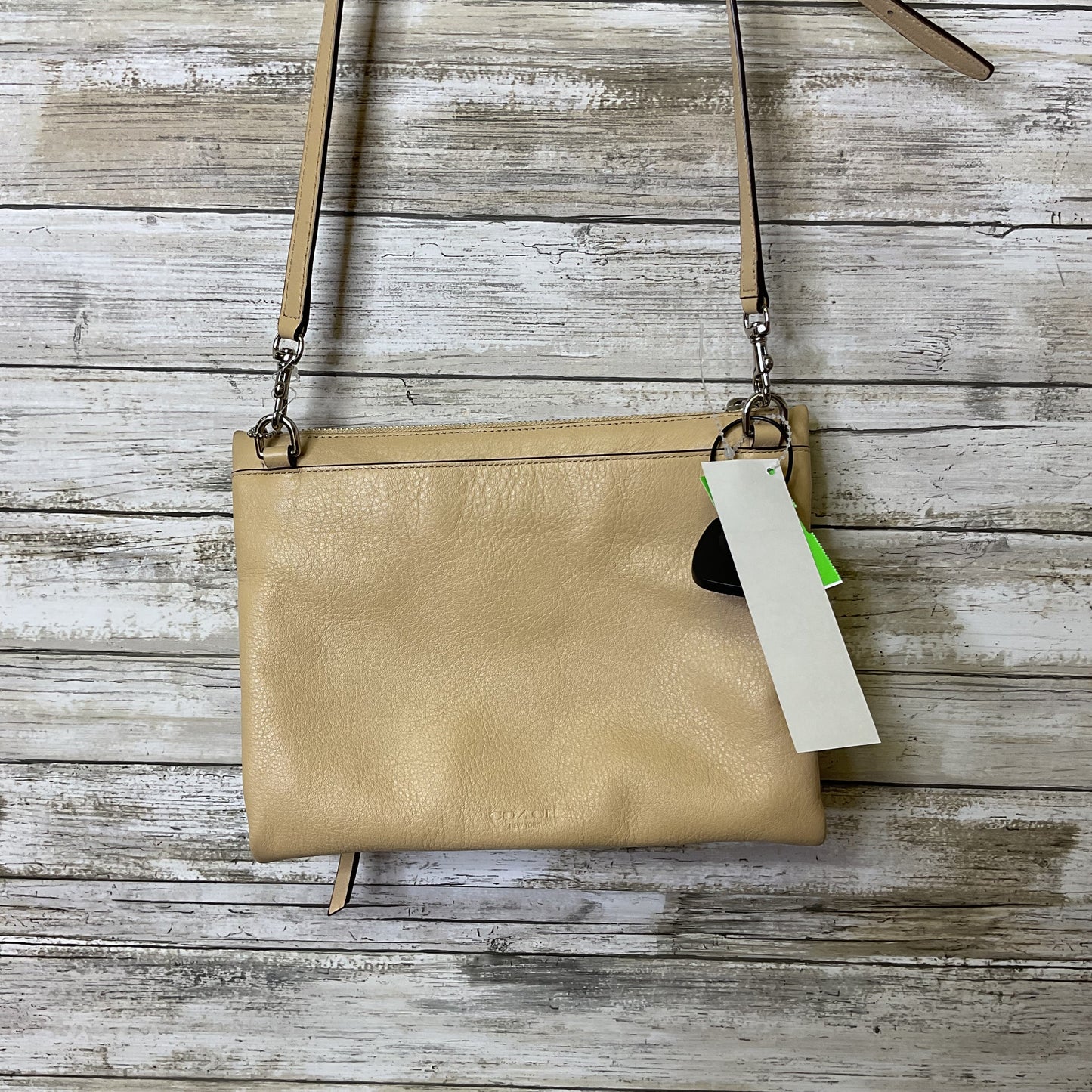 Crossbody Designer By Coach In Tan, Size:Medium