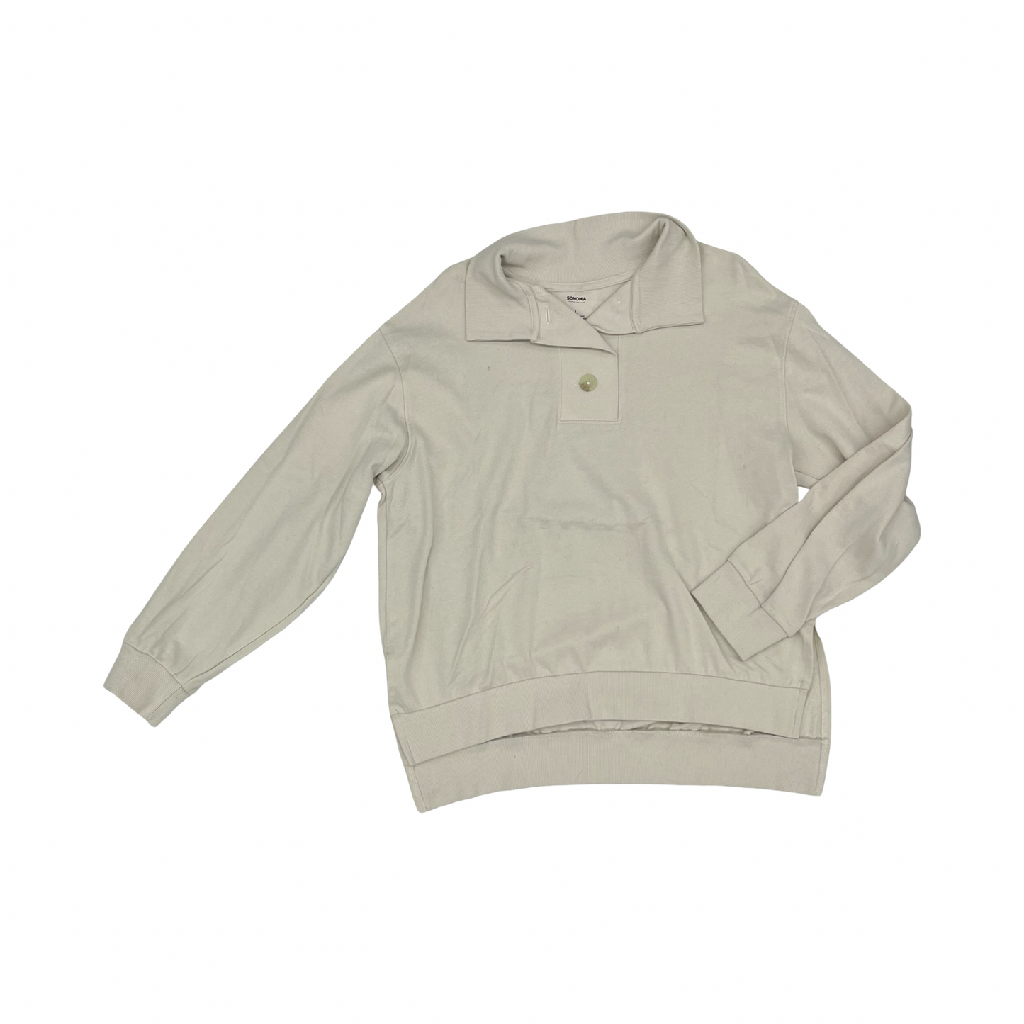 Sweatshirt Collar By Sonoma In Cream, Size:L