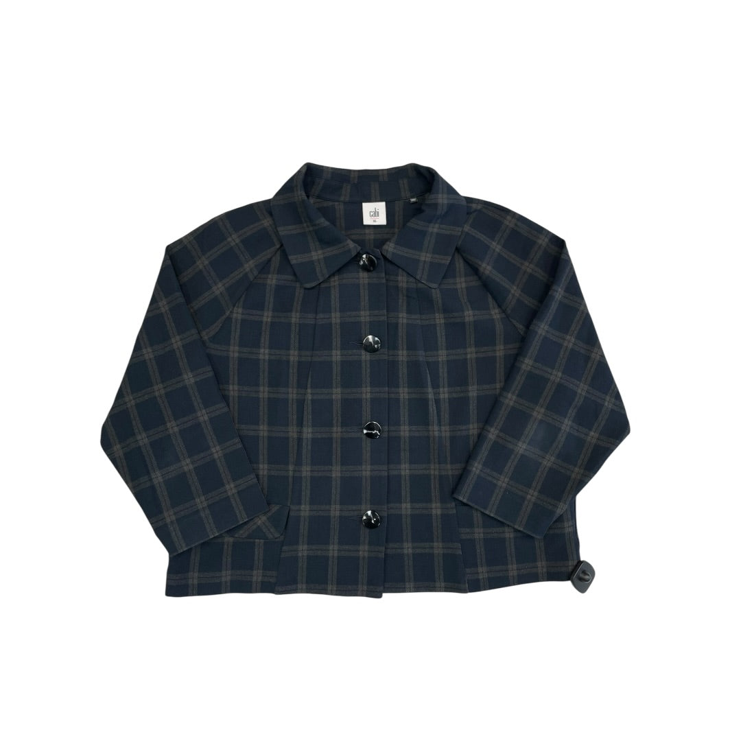 Blazer By Cabi In Blue & Grey, Size:Xl