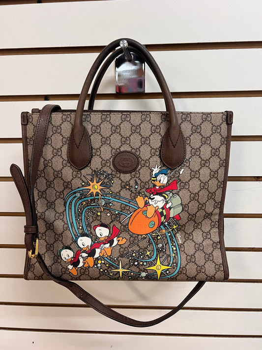 HANDBAG LUXURY DESIGNER by GUCCI In BROWN, Size: MEDIUM