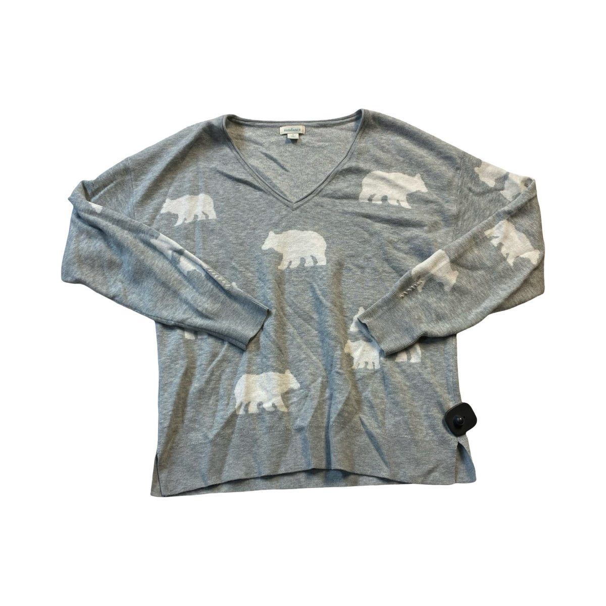 Sweater By Sundance In Grey & White, Size:M