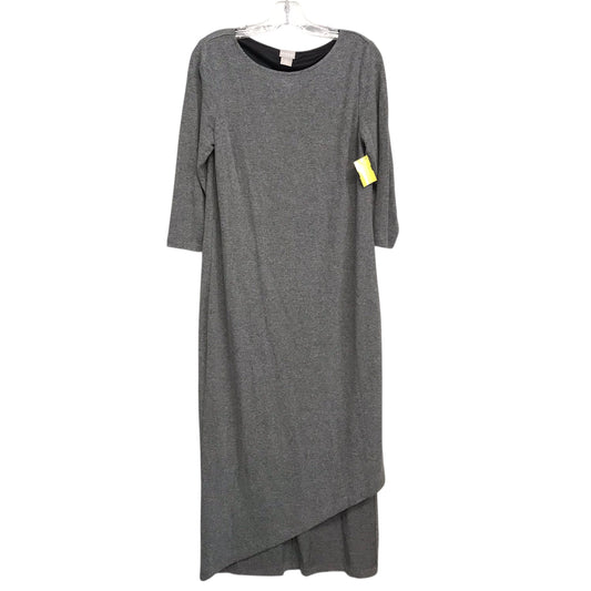 Dress Casual Midi By Chicos In Grey, Size:S