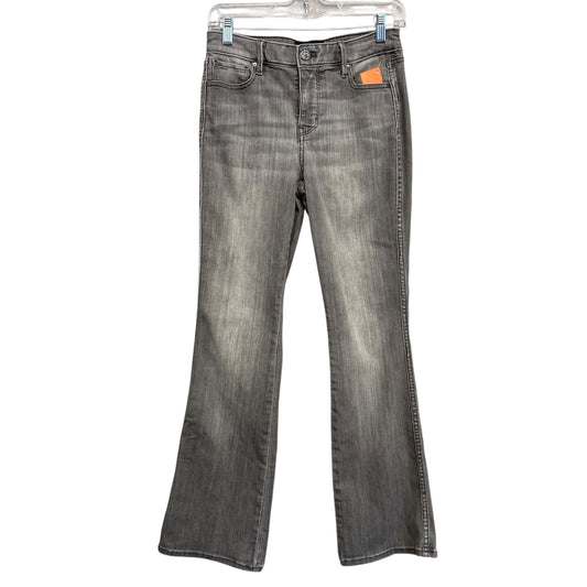 Jeans Flared By White House Black Market In Grey Denim, Size:6Petite