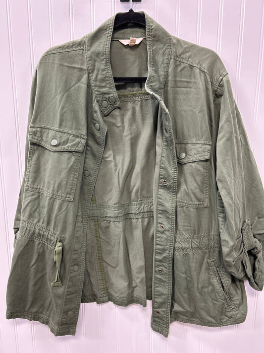 Jacket Denim By Terra & Sky In Green, Size:1X