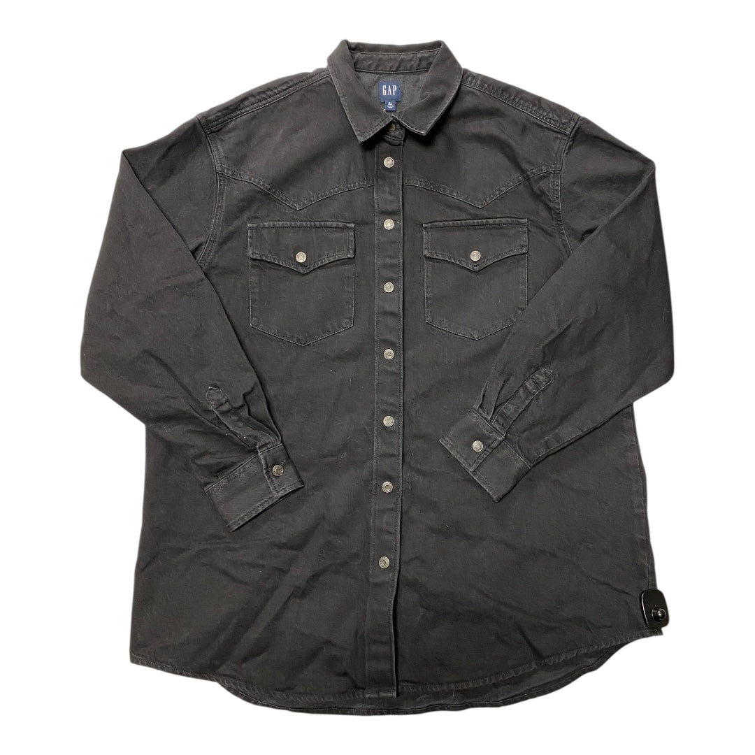 Jacket Shirt By Gap In Black, Size:Xl