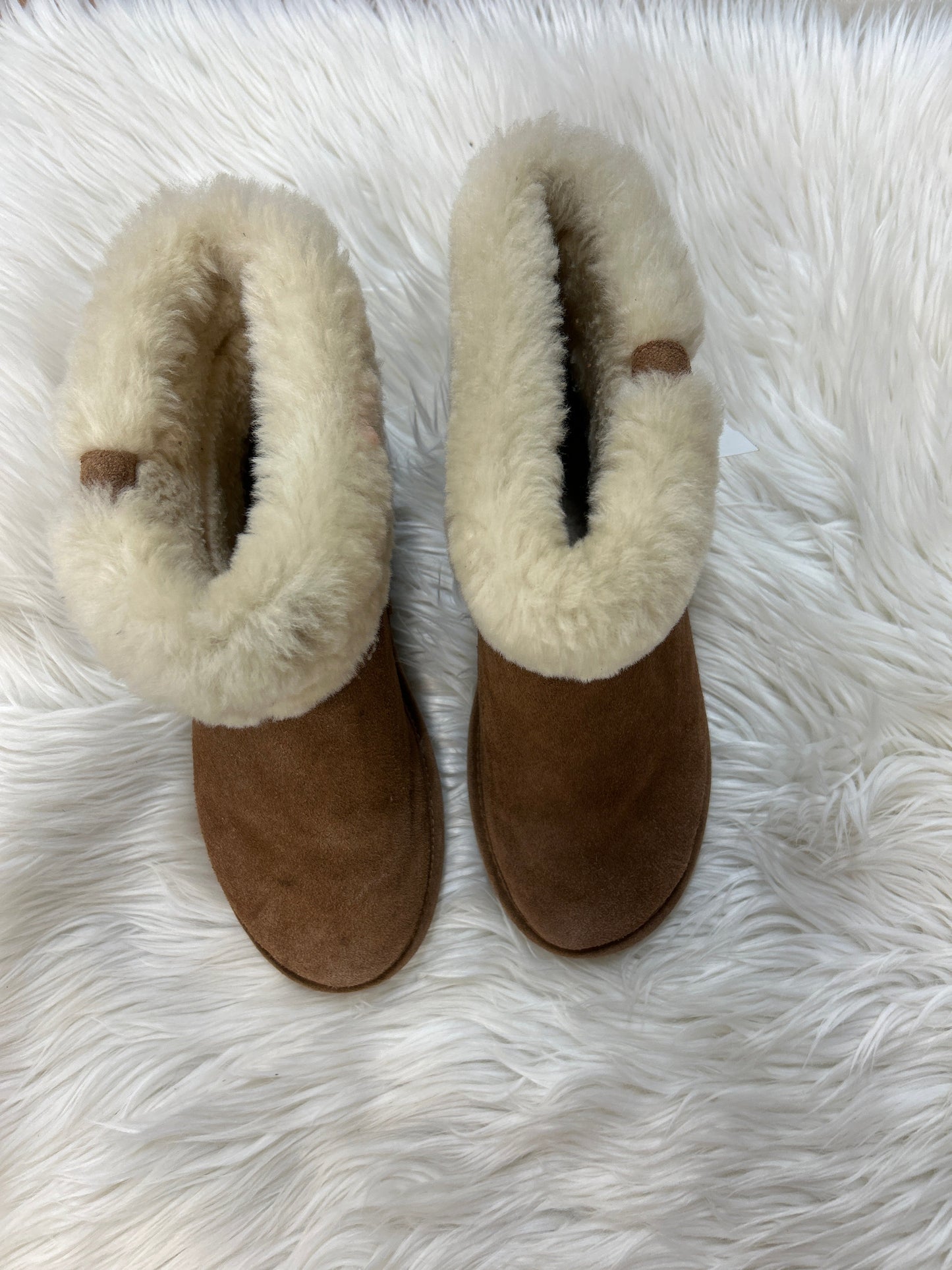 Boots Ankle Flats By Bearpaw In Brown, Size:10