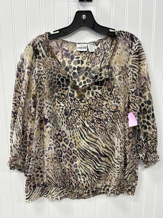 Top Ls By Chicos In Animal Print, Size:M