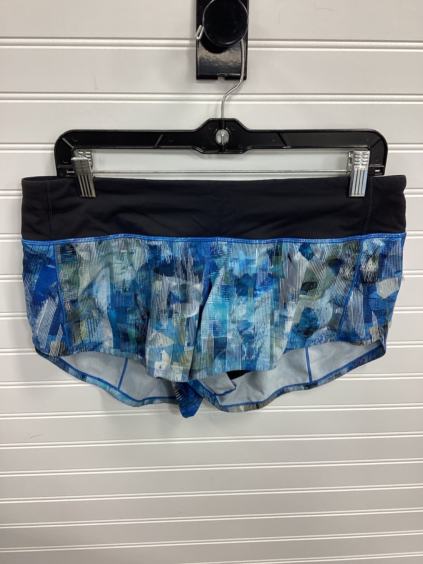 Athletic Shorts By Lululemon In Blue, Size:8
