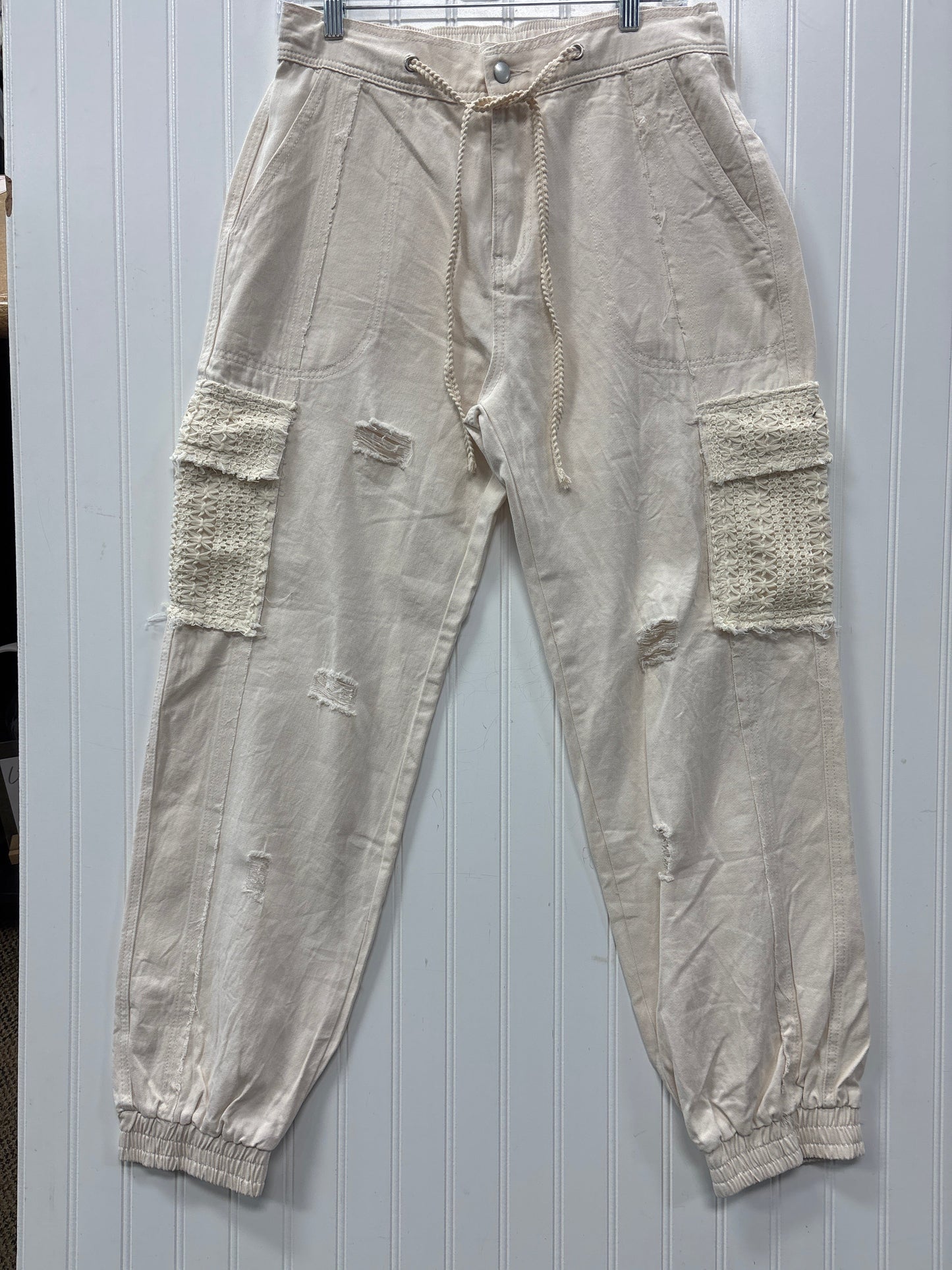 Pants Joggers By Pol In Cream, Size:M