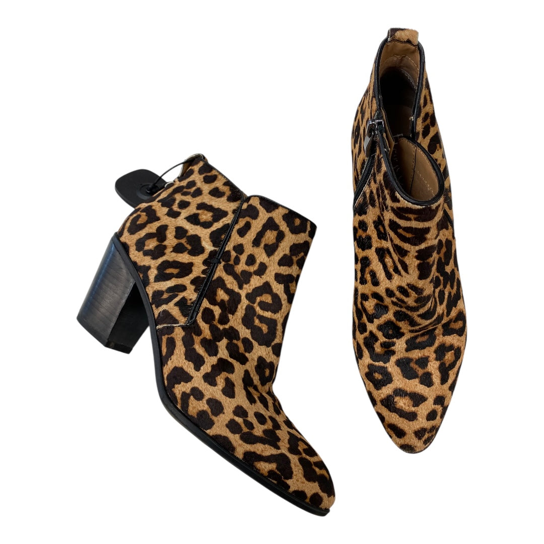 Boots Ankle Heels By Franco Sarto In Animal Print, Size:9