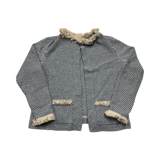 Blazer By Nic + Zoe In Blue & Cream, Size:M