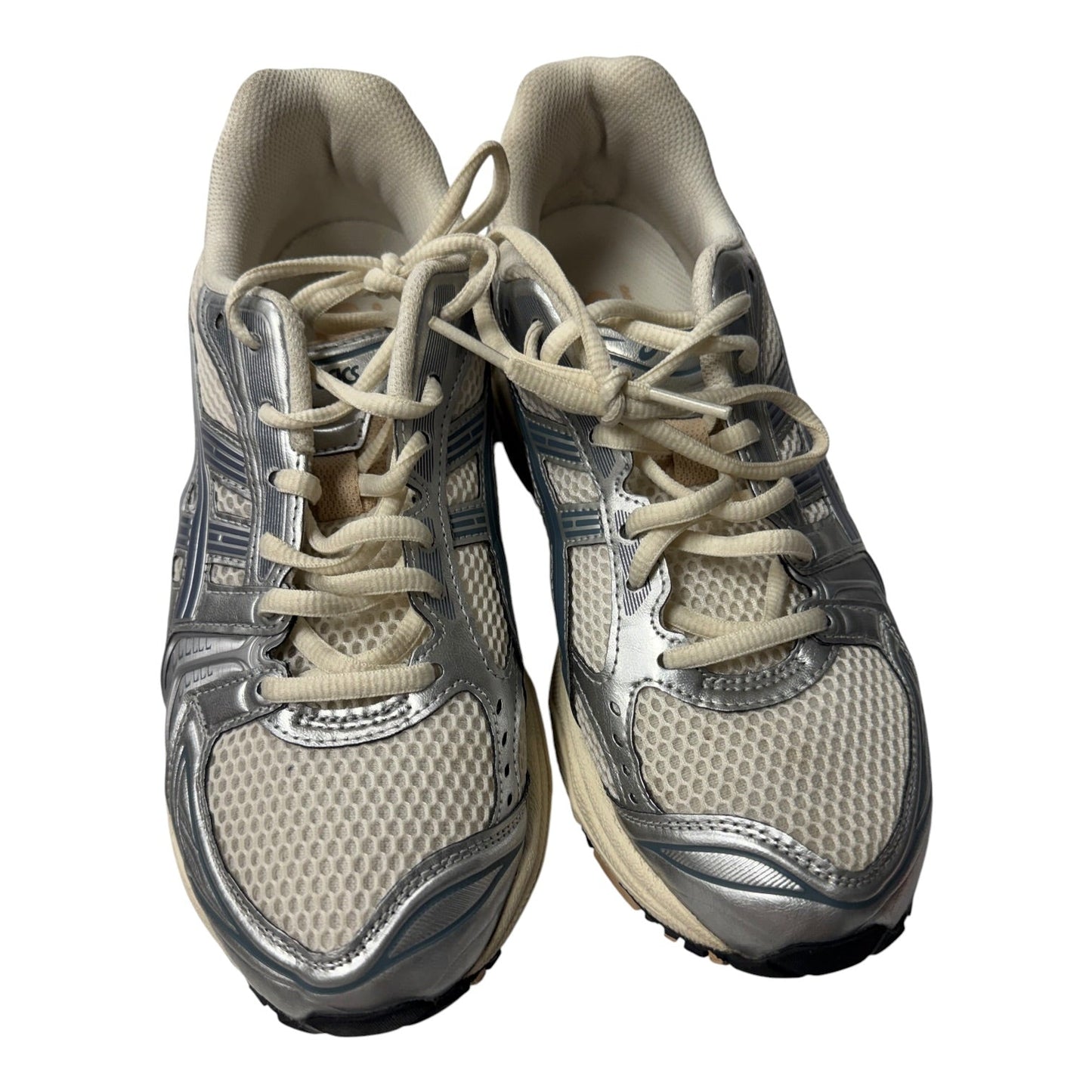 Shoes Athletic By Asics In Cream & Silver, Size:8