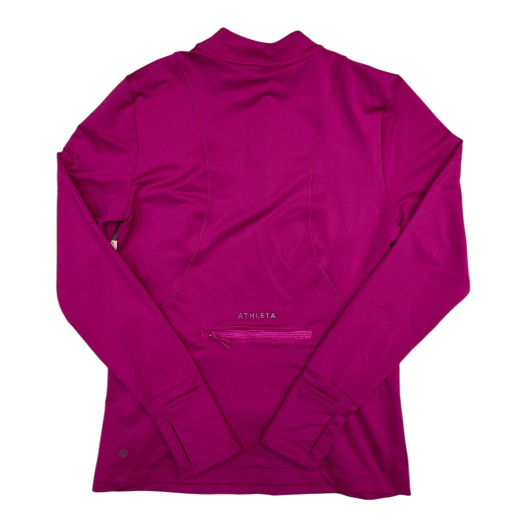 Athletic Top Ls Collar By Athleta In Pink, Size:M