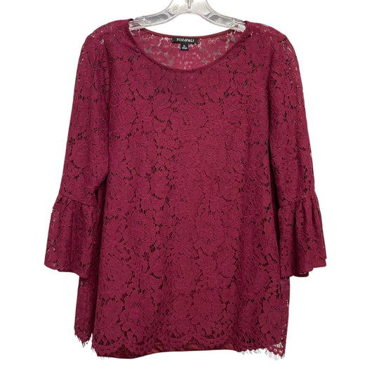 Top Ls By Roz And Ali In Maroon, Size:Lp