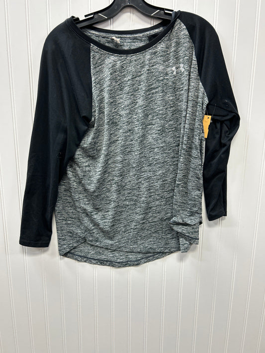 Athletic Top Ls Collar By Under Armour In Grey, Size:L