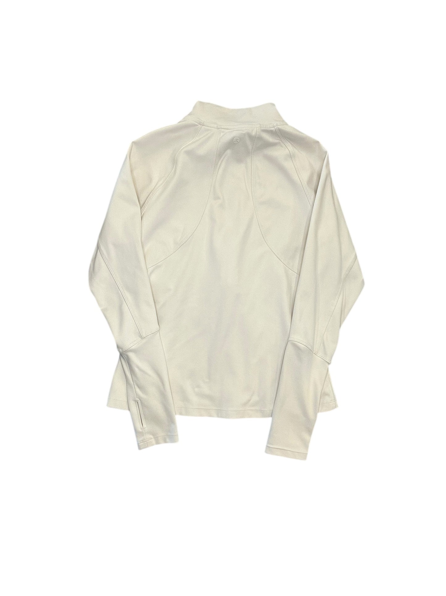 Athletic Jacket By Danskin In Cream, Size:S