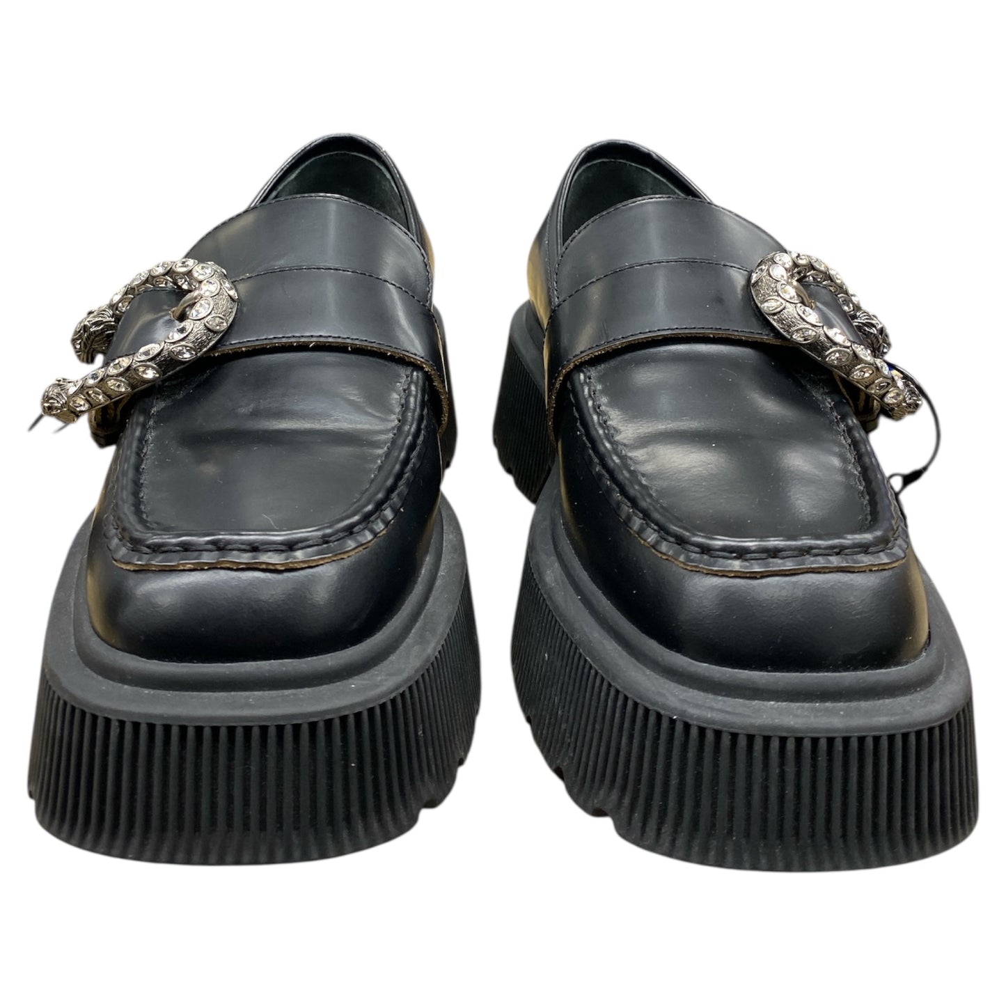 Shoes Luxury Designer By Gucci In Black, Size:6.5