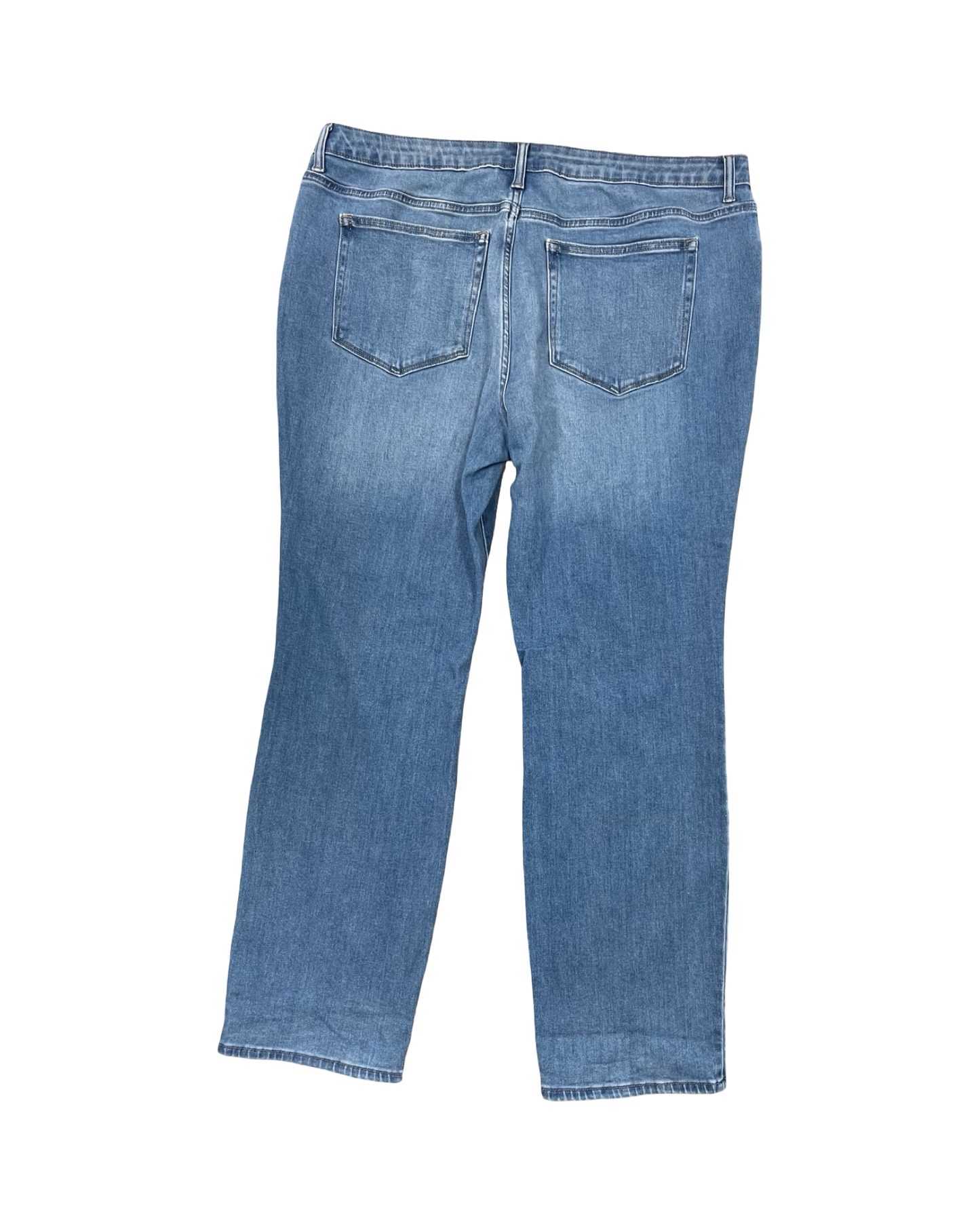 Jeans Straight By Members Mark In Blue Denim, Size:16