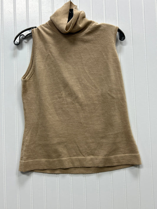 Top Sleeveless By Brooks Brothers In Tan, Size:L