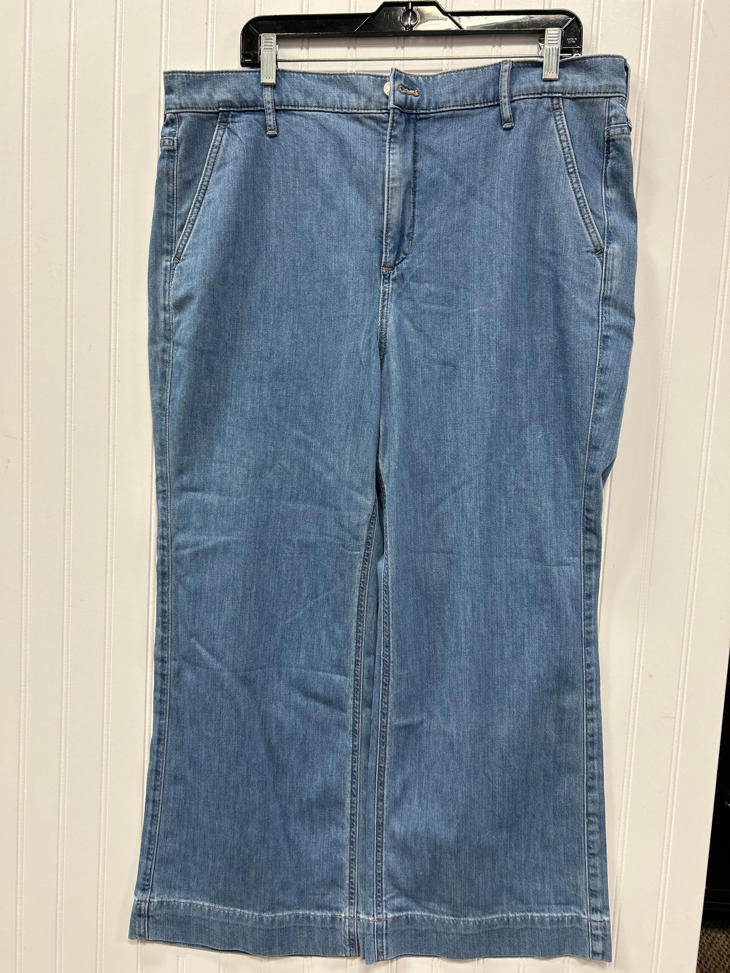 Jeans Wide Leg By J. Crew In Blue Denim, Size:14