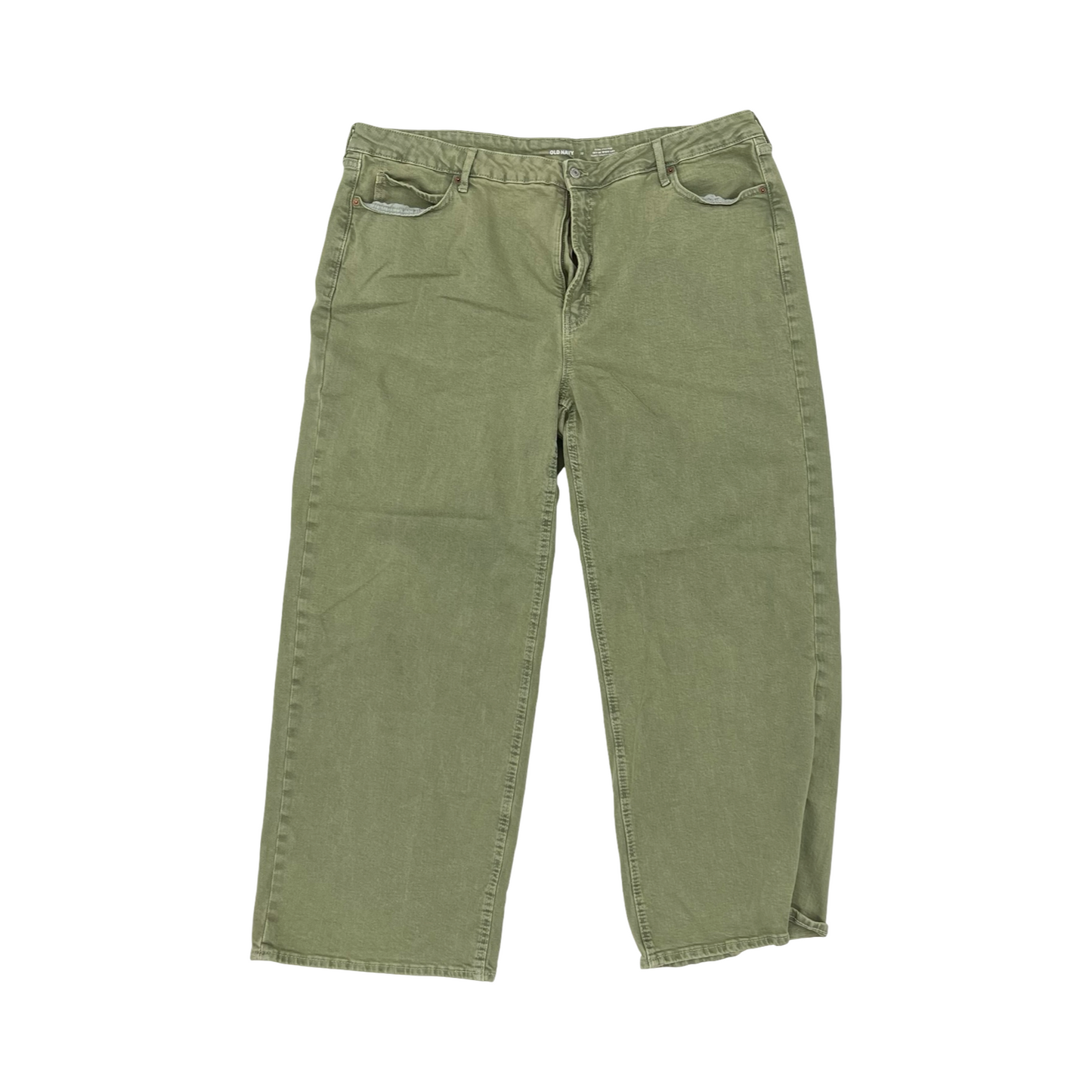 Jeans Wide Leg By Old Navy In Green Denim, Size:22