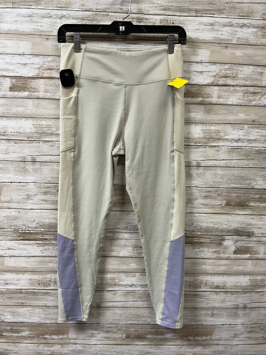 Athletic Leggings By Tuckernuck In Cream & Purple, Size:M
