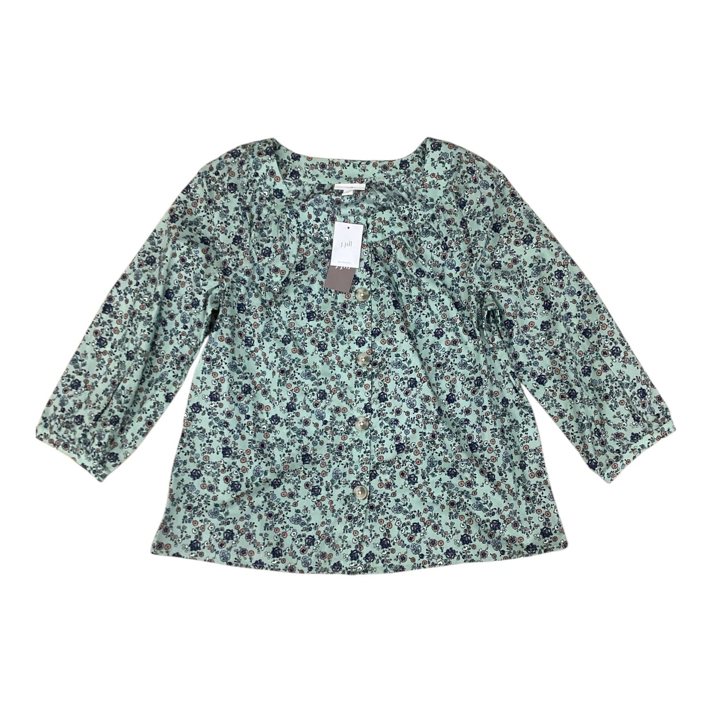 Blouse Ls By J. Jill In Floral Print, Size:Xs